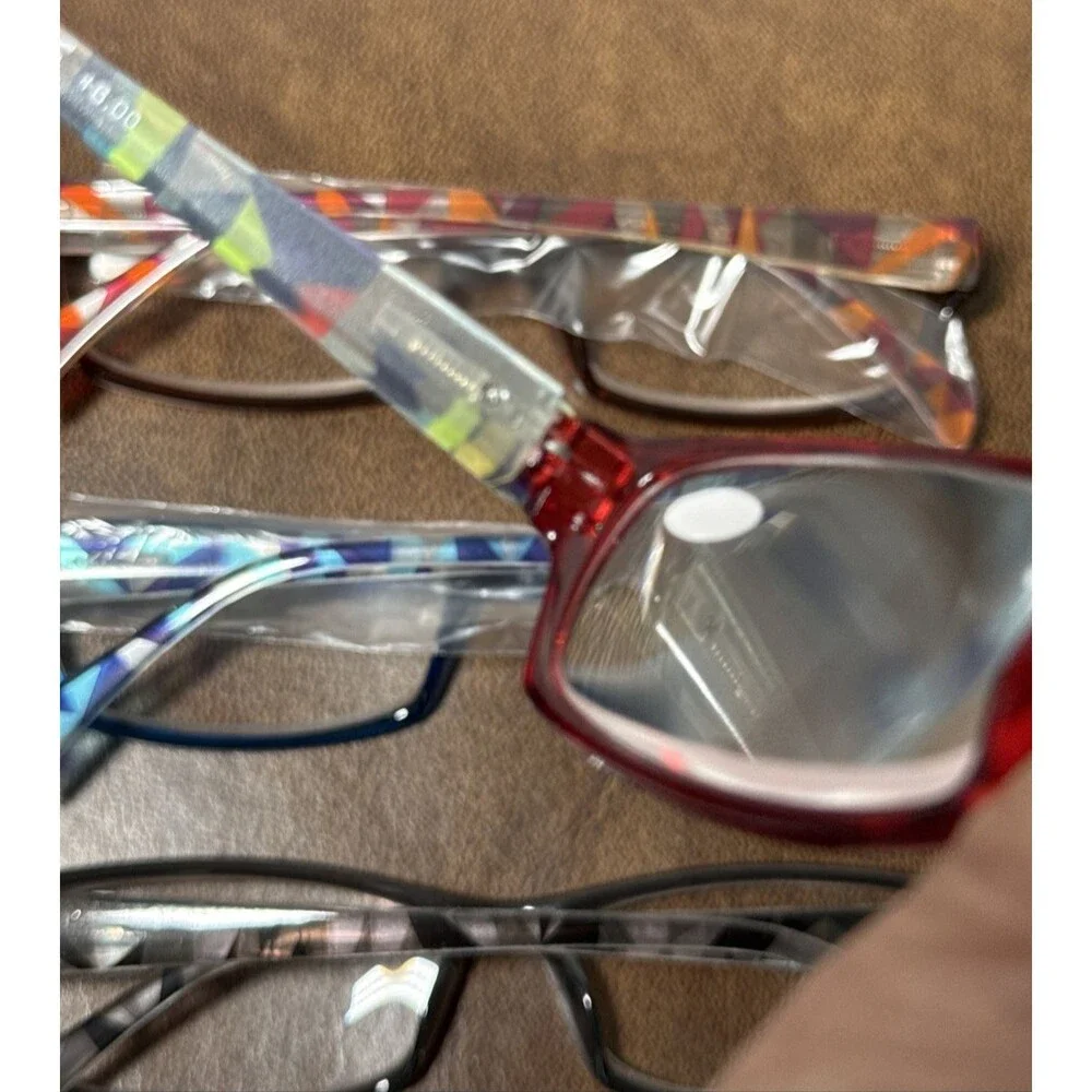 Kerecsen Reading Glasses 4 Pairs Fashion Ladies Readers Spring Hinge +6